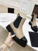 2022 Designer Channel Boots Buty Nude Black Winted Stopa Środkowy obcas Długie krótkie buty Buty SSZ