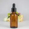 Bouteille d'huile essentielle en verre ambré avec compte-gouttes 5 ml 10 ml 15 ml 20 ml 30 ml 50 ml 100 ml