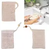 Exfoliating Mesh Bags Pouch For Shower Body Massage Scrubber Natural Organic Ramie Soap Bag Sisal Saver Loofah Moisturizing Bath Spa Foaming With Drawstring 929