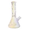 11.8" Hookahs champagne Beaker bong spiral Neck with straight tube cool look Thick heady glass bong water pipe 14mm downstem