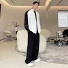 Costumes pour hommes Hommes Noir Blanc Splice Lâche Casual Sports Blazer Veste Coréenne Streetwear Chic Jeune Costume Manteau Homme Top Automne Printemps
