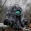 Parti Maskeleri Cadılar Bayramı Robot Cyberpunkes Steampunk Cosplay Prop Maske Kask Lateks Tam Baş Kostüm Korku Masquerade 220920