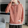 Men's Hoodies The Fall Of Men's Hooded Fleece Pure Color Split Off Two Sets Loose Long-sleeved Shirt