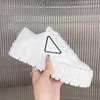 Tasarımcı Spor Ayakkabısı Kadın Loafer'lar Gabardin Naylon Günlük Ayakkabılar Marka Tekerlek Eğitmenler Lüks Kanvas Sneaker Moda Platformu Katı Ayakkabıyı Kutuyla Yükselt eur 35-41
