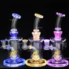 11 -calowy recykling Bongs Hookah American Color Dab Rig Gave Glass Water Bong Matrix Perc Kolorowa rura palenia 10 -calowe rury wodne RIPES oleju wosk dabber