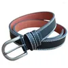 Cinturones Mujeres casuales Cinturón de color sólido PU Cuerpo PU Pan Hebilla Asuntos comerciales Decoración de vaqueros simples