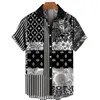 Chemises décontractées pour hommes 2022 Vêtements pour hommes Chemise Hommes Mode Cashew Fleur Géométrique Imprimé Simple Boutonnage Pour Tops
