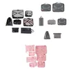 Sacs polochons 7pcs Emballage de voyage Cubes Sac de rangement Trousse de maquillage Chaussures Lingerie Organisateur