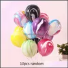 Décoration de fête 10 pouces Colorf Agate Latex Balloon Accueil Saint Valentin Anniversaire Mariage Drop Delivery 2021 Garden Festive Party Supp Dh4Yt