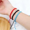 Bracelet de corde à cire imperméable réglable à brin pour femmes hommes faits à la main tibétains tibétains amitié joelrie de prière chanceuse