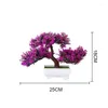 Flores decorativas Plantas artificiais Pine Bonsai Small Tree Pote de ornamentos em vasos falsos para decoração de decoração de casa Decoração de jardim