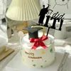 Festliga leveranser gratulerar grad cake topper akrylinsats kort cupacke för klass 2022 gratulationer examen festdekor verktyg