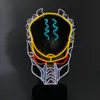 Maschere per feste Halloween Skull Predator Luminoso Dress Up Cosplay Masquerades Lampeggiante LED Forniture per luci al neon 220920