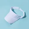 Beretti Primavera Summer Solid Color Visor Cappelli sportivi per donne in stile coreano cotone unisex regolabile da tennis spiaggia da sole