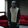 Herrdr￤kter Guldtr￥d broderjackan och vinter Slim Fit Tide Man Coat Fashion Stage Manlig Casual Drama Costume Blazer Terno Masculino
