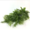 Fleurs décoratives artificielles vert cyprès branche de pin aiguille feuilles plante noël mariage maison bureau El décoration