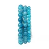 Reiki Aquamarine Beaded Bracelets 남성 에너지 쿼츠 치유 여성 광택 자연 돌 뱅글 에어로이드 보석류 펄스 케어