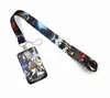 Partihandel Dödsanteckning Japan Cartoon Anime Card Holder Lanyard Keychains Accessory USB ID Badge Holder Keys Cord Neck Rem Mobiltelefon Rems Lanyard Gifts #025