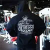 Herrtröjor tröjor fitnesskläder höst och vinter ny herr sport utomhus fitness pullover casual löpande hoodie mode smal rinnande topp