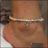 Ankjes nieuwe Boheemse sieraden mode zomerstijl vintage Sier -zeester charme enkeldje Anklet armband voor dames voet sandaal ankl dhseller2010 dhzk4