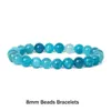 Reiki Aquamarine Braccialetti in perline Uomo Energia Quarzo Guarigione Donne lucidate in pietra naturale Bangle di gioielli Aeroides Pulsera