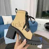 2023 Designer Paris Brushed Leather And Nylon Laced Fabric Boots Monolith Mini Bag Lug Sole Combat Women Ankle Australia Platform Heels Winter Sneakers With Box