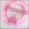 Décoration de fête Bleu / Rose Bunting Guirlande Princesse Thème Tutu Fil Heurtoir Bannière Anniversaire Décor Baby Shower Po Props Pt13 Drop Del Dhcka