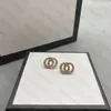 Klassische Designer -Hölzer Ohrringe für Frauen Designer Ohrring mit Diamant Gold Farbe Geburtstag Geschenk Schmuck 2 Stile