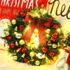 Christmas Decorations LED Wreath Lamp String Pinecone Bell Pendant Door Hanging Window Home Merry Decoration 220921