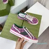 Tennis Sneaker Canvas Lyx Sko Dam Skor Casual Sneakers Beige Blå tvättad Jacquard Denim Ace Gummi 121