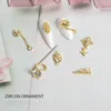 Decorazioni per le nail art 10pcs/lotto 3d moon bow zircone cristalli in lega di strass per le unghie di gioielli Accessori per le forniture G0649