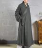 Vêtements ethniques unisexe printemps automne haute qualité lin coton bouddhiste Zen Lay Shaolin moine Robe bouddha méditation costumes