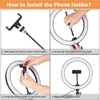 Flash Heads 26 Cm LED Ring Light With 100 Tripod Stand For Youtube Studio Camera Selfies Video Live Fill Lamp Pography Lighting2267276