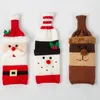 Cartoon Knitted Christmas Wine Bottle Set Decorations Santa Elk Christmas Products Supplies Xmas RRE14808