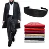 B￤lten br￶llopsfest vanlig slips fancy cummerbund smart prom m￤ns justerbara fluga slips satin svart formell formell aff￤r