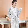 Women's Sleepwear Ladies Thick Flannel Gown Bathrobe Adult Autumn And Winter Long Sleeved Coral Fleece Pajamas Cute Sexy Female Homewear