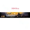 Party Decoration 50CMx300CM Halloween Banner Holiday Atmosphere Christmas Pull Flag Outdoor Background Layout