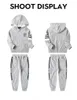Roupas de garotos Conjunto de casaco casual casaco de manga longa Tops de calça de calça roupas esportivas de traje crianças roupas de traje 2 pcs