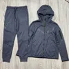 패션 두꺼운 디자이너 기술 플 트랙 슈트 남자 여자 바지 남자 스포츠 Zip Jacket Jogger Pant Tracksuits Trackuit 남자 조깅 선수 후드 코트 크기