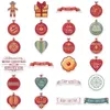 Pack of 48Pcs Cartoon Christmas Baubles Stickers No-Duplicate Waterproof Vinyl Graffiti Sticker for Luggage Skateboard Notebook Water Bottle Car decals Kids Toys