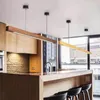 Pendelleuchten Fernbedienung Dimmen Massive Holzlampe Für Esszimmer Küche Shop Lange Streifen Minimalistische Hängende Innenbeleuchtung