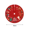 Christmas Decorations Tree Skirt Ornament Bottom Decoration Fabric 90cm Xmas Navidad Happy Year