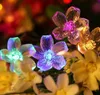 Solargartenlichter 5m 7m 12m Pfirsich Blumenlampe LED LED Sade Fairy Light Gardens Hochzeitsdekor für Outdoor