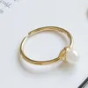 Cluster Rings 925 Sterling Silver Korean Simple Pearl Open Ring Women Light Luxury Lightweight Mors dag smycken GIRK GIFT