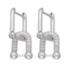 Boucles d'oreilles créoles ZHUKOU une paire 2022 couleur or petit ovale de haute qualité pour les femmes CZ cristal boucle d'oreille cerceaux VE282