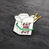 Broschen EAT ME OUT Niedliche Box Emaille Anstecknadeln Weißer Karton Abzeichen Mode Geschenke für Freunde Schmuck Großhandel