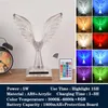 Tafellampen LED Eagle vormlamp bed voor slaapkameravond Studie Bureau Lichten Home Decor armaturen