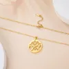 Hänge halsband Dawapara Tree of Life Pentagram halsband trippelmåne gudinna amulet rostfritt stål talisman mystiska smycken
