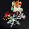 Decorações de Natal 12pcs Artificial White Snowflake Tree pendurado pingentes em casa Noel Navidad Party Year Decoração
