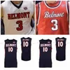 Nik1 cosido personalizado 2 Grayson Murphy 3 Dylan Windler 10 Caleb Hollander 14 Nick Hopkins Belmont Bruins College Hombres Mujeres Juventud Jersey